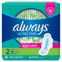 Always Ultra Thin Size 1 Regular Unscented Pads With Wings