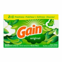 Gain 1000637 Original Scent Fabric Softener Sheets - Pack of 6, 105 per Pack