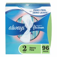 Always Infinity Size 2 Super Absorbency Unscented FlexFoam Pads with Wings