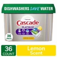 Cascade Platinum ActionPacs Lemon Scent Dishwasher Detergent Pods Perspective: Main