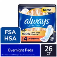 Always® Ultra Thin Size 4 Overnight Pads with Wings