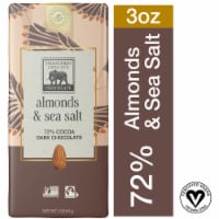 Endangered Species Almonds and Sea Salt 72% Dark Chocolate Bar