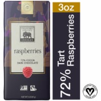 Endangered Species Chocolate Tart Raspberries 72% Cocoa Dark Chocolate Bar