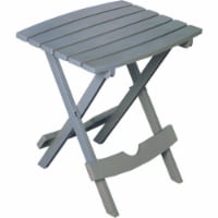 Adams Quik-Fold Gray 15 In. x 17.5 In. Rectangle Resin Folding Side Table 258503 Perspective: Main