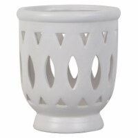 Trendspot 7009919 6 in. Trendspot Serafina Ceramic Orchid Planter, White - Pack of 2