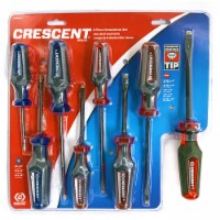 Crescent CGPS8PCSET 8 Pc. Phillips®/Slotted Co-Molded Diamond Tip Screwdriver Set