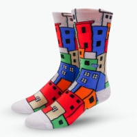 Pyvot Pastel Pueblos Men's Dress Socks Perspective: Main