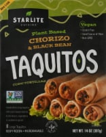 Starlite Cuisine Vegan Chorizo & Black Bean Style Corn Tortilla Taquitos 8 Count Perspective: Main
