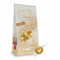 Lindt LINDOR White Chocolate Candy Truffles Bag Perspective: Main