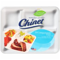 Chinet® Classic White Compartment Tray Perspective: Main