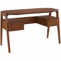 SEI Furniture Clyden 2 Drawer Writing Desk in Dark Tobacco