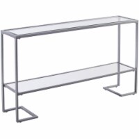 SEI Furniture Horten Glass Console Table in Silver