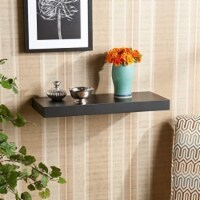Enthralling Styled Chicago Floating Shelf Black by Southern Enterprises