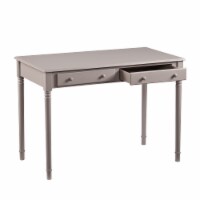 SEI Furniture Janice 2-Drawer Writing Desk in Gray