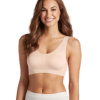 Jockey® Women's Modern Micro Scoop Neck Crop Top - Tan Perspective: Main