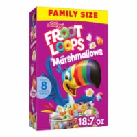 Kellogg's Froot Loops Original with Marshmallows Cold Breakfast Cereal Family Size Perspective: Main