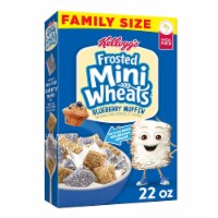 Kellogg's® Frosted Mini-Wheats Blueberry Muffin Family Size Cereal Perspective: Main