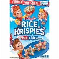 Kellogg's Rice Krispies Original with Red and Blue Krispies Cold Breakfast Cereal Perspective: Main