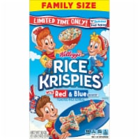 Kellogg's Rice Krispies Original with Red and Blue Krispies Breakfast Cereal Family Size Perspective: Main