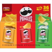 Pringles Grab & Go Potato Crisps, Variety, 36 Count