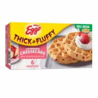 Eggo® Thick and Fluffy Strawberry Cheesecake Frozen Waffles Perspective: Main
