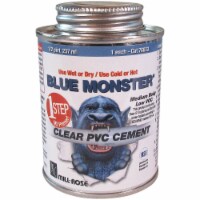 BLUE MONSTER 4 Oz. Weatherproof 1-Step Clear PVC Cement 76031