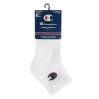 Champion® Double Dry® Arch Support Cushioned Ankle Socks - White Perspective: Main