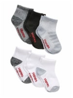 HANES-BOYS/MEN Toddler Ankle Socks TBCSA6 Assorted 4T/5T Perspective: Main