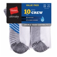 Hanes Cool Comfort® Ultimate Crew Socks - White Perspective: Main