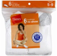 Hanes Women's No-Show Socks - 6 pk - White Perspective: Main