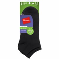 Hanes® Comfort Low Cut Socks - Black/Pink Perspective: Main