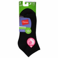 Hanes® ComfortSoft Black/Grey Lightweight Ankle Socks Women's Size 5-9