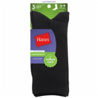 Hanes® Lightweight Comfortsoft® Crew Socks - Black