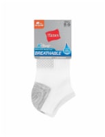 Hanes® ComfortBlend® Breathable No Show Socks - White