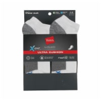 Hanes® Ultimate Ultra Cushion Men's Low Cut White/Heather Gray Socks - 6-12 Perspective: Main