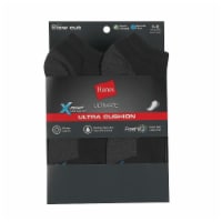 Hanes® Ultimate Ultra Cushion Men's Low Cut Black/Heather Gray Socks - 6-12 Perspective: Main