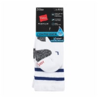 Hanes Boys/Mens Premium White Compression Socks Perspective: Main