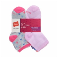 Hanes® Utimate Girls' Ankle Socks - 9-11 / Assorted Perspective: Main