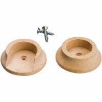 Waddell 1-3/4 In. Wood Closet Rod Socket, Natural (2-Pack) 415D