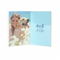 Snap® 4x6 Clear Bent Acrylic Double Photo Frame Perspective: Main
