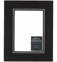 Pinnacle Gallery Solutions 8 x 10 Picture Frame with 5 x 7 Double Mat - Black/Black Perspective: Main