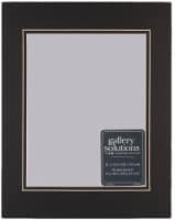 Pinnacle Gallery Solutions 11 x 14 Picture Frame with 8 x 10 Double Mat - Black/Black Perspective: Main
