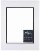 Pinnacle Gallery Solutions 11 x 14 Picture Frame with 8 x 10 Double Mat - White/Black Perspective: Main