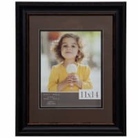 Pinnacle Gallery Solutions 11 x 14 Picture Frame with 8 x 10 Mat - Brown/Black Perspective: Main