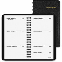 At A Glance AAG7003505 2.5 x 4.5 in. Weekly Pocket Planner&#44; Simulated Leather - Black