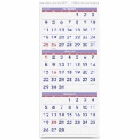SP Richards  12 x 27 in. 3 Month Reference Vertical Wall Calendar