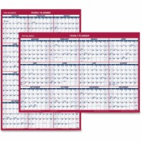 At A Glance AAGPM21228 Double Sided Paper Wall Calendar - White