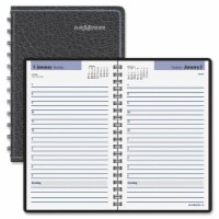 At A Glance AAGSK4400 5 x 8 in. Daily Appointment Book&#44; Leather - Black