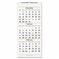 At A Glance AAGSW11528 12 x 27 in. 3-Months Buff Wall Paper Calendar - White