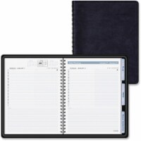 At A Glance AAG70EP0305 Daily Action Appointment Book Tabbed&#44; Simulated Leather - Black